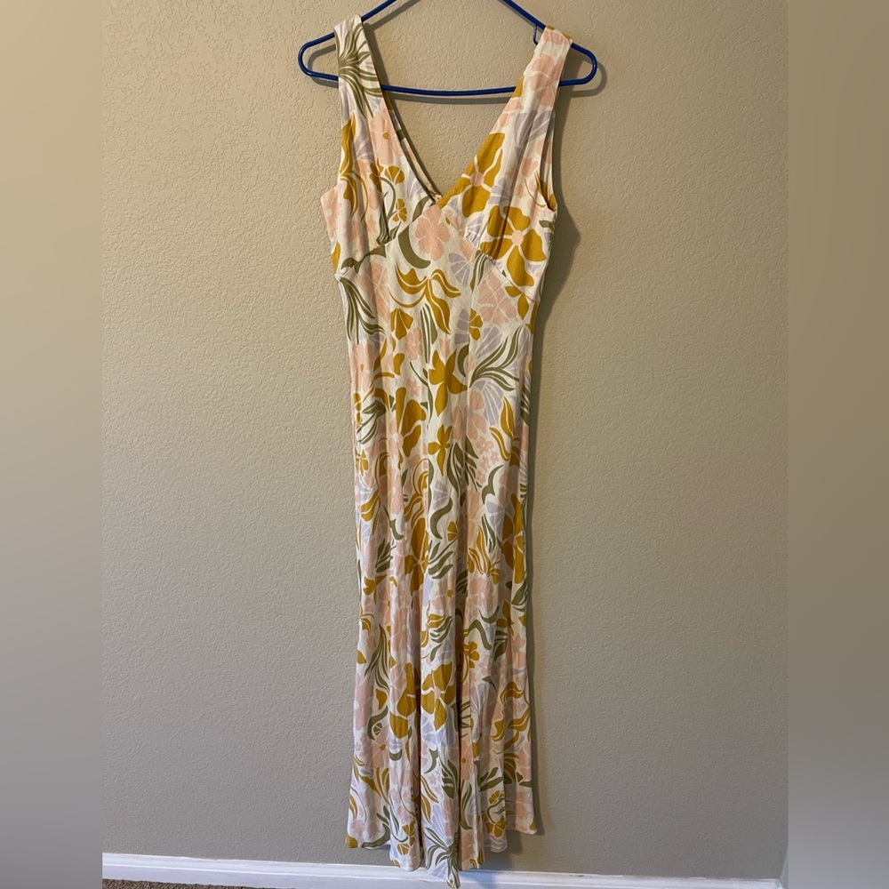 Summer Floral Sleeveless Maxi Dress